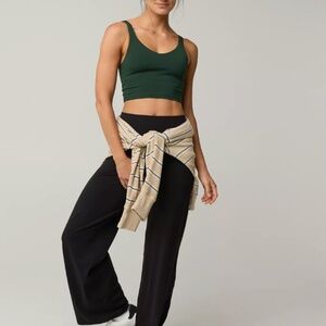 Aerie Bra Crop Top in Dark Green